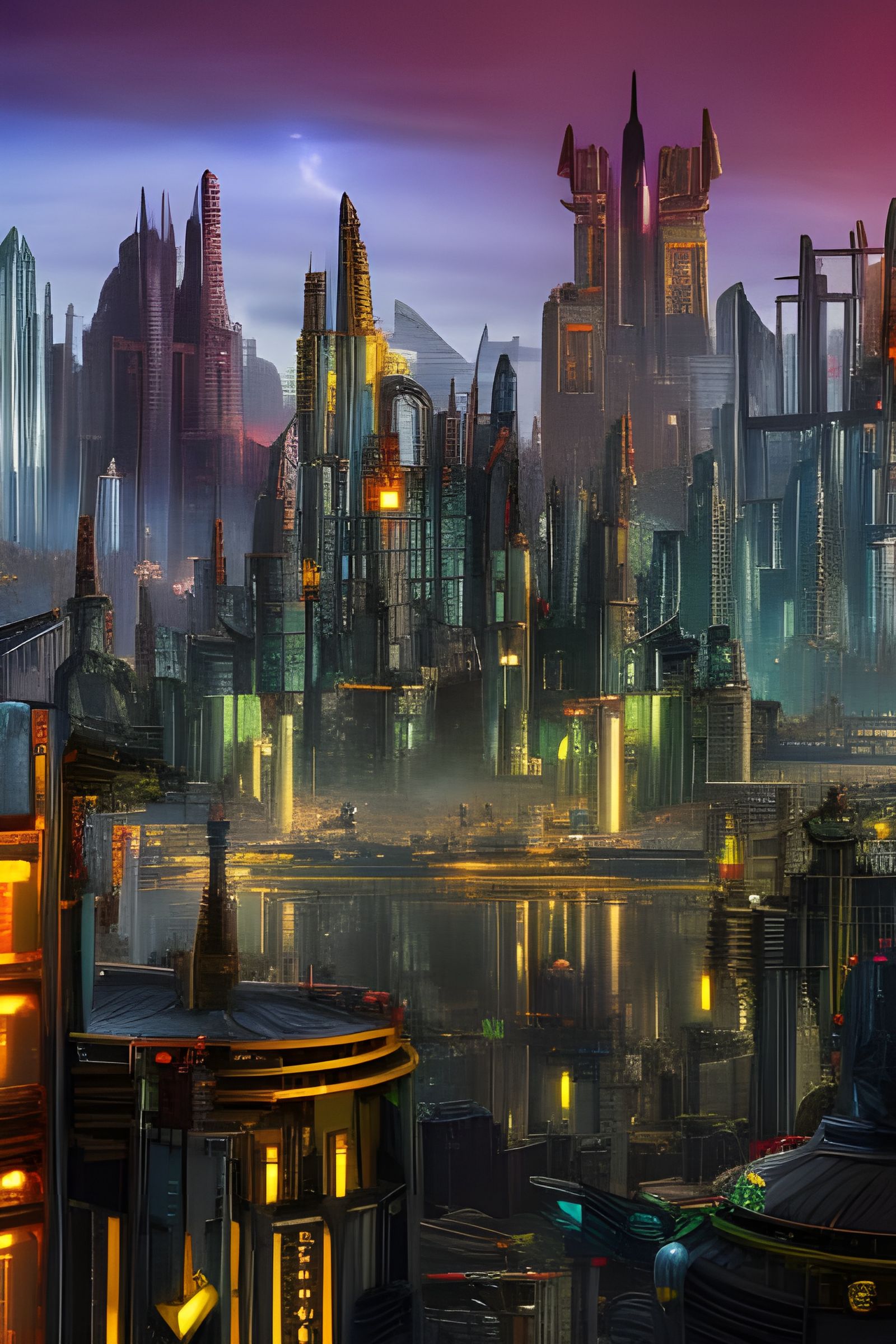 Steampunk Apocalypse: Savage Futuristic City in Digital Art