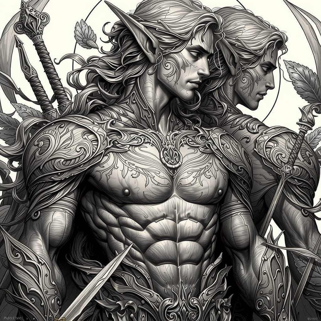 Elfquest Cutter in Enchanted Forest, Fantasy Concept Art