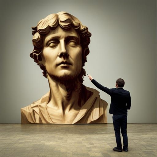 Banksy-Inspired David Statue Crushing Souls