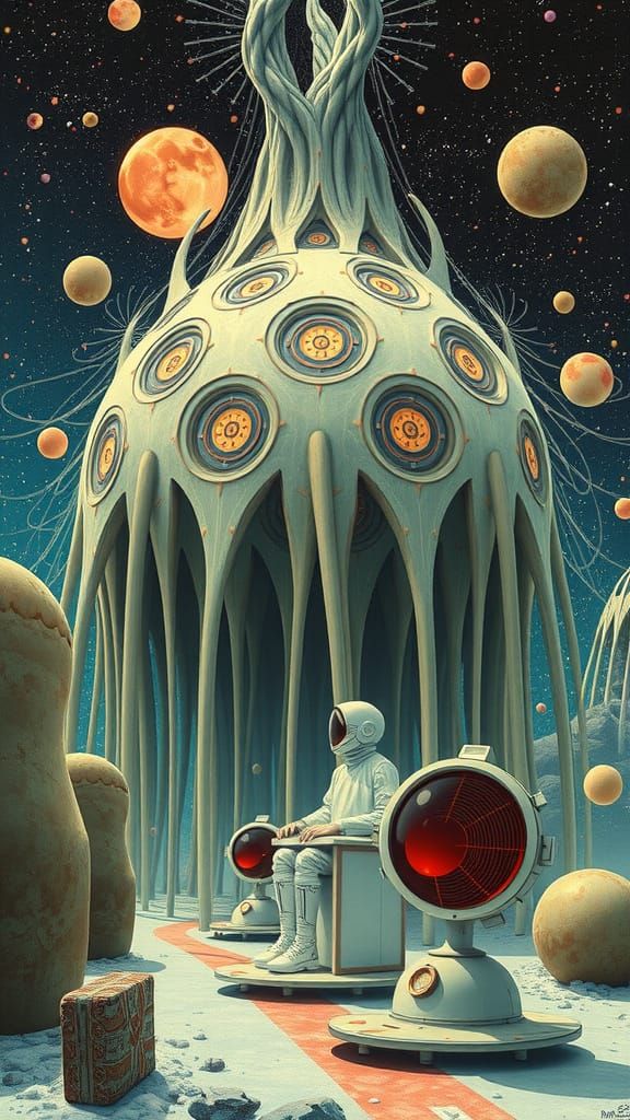 Surreal Cyberpunk Art in Psychedelic Hues