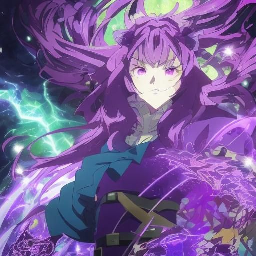 Dark Fantasy Witch in Anime Style