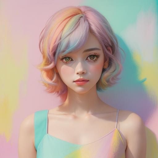 Pastel Pigeon Portrait in Chalk Style