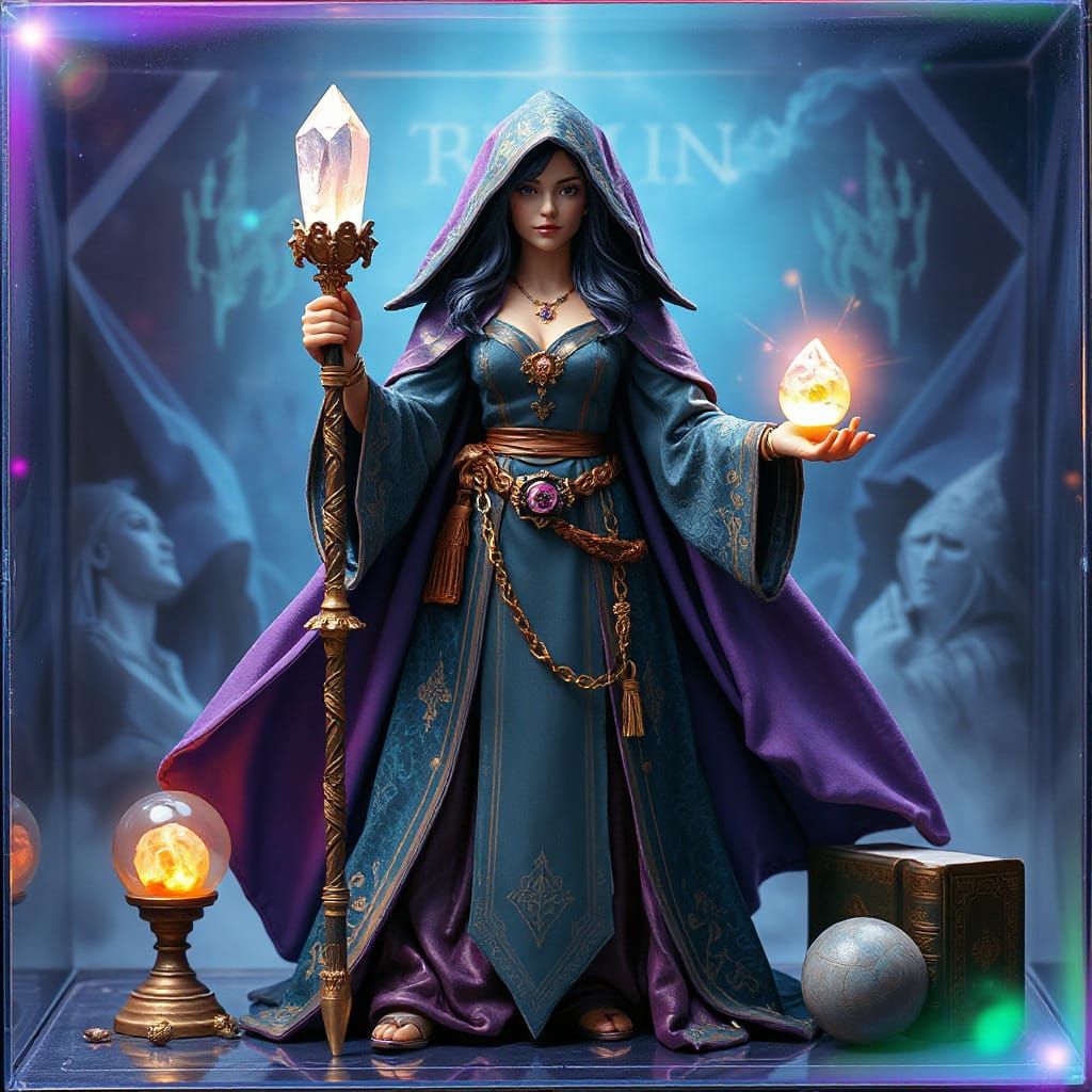 Sorceress Action Figure in Holographic Luxury Packaging