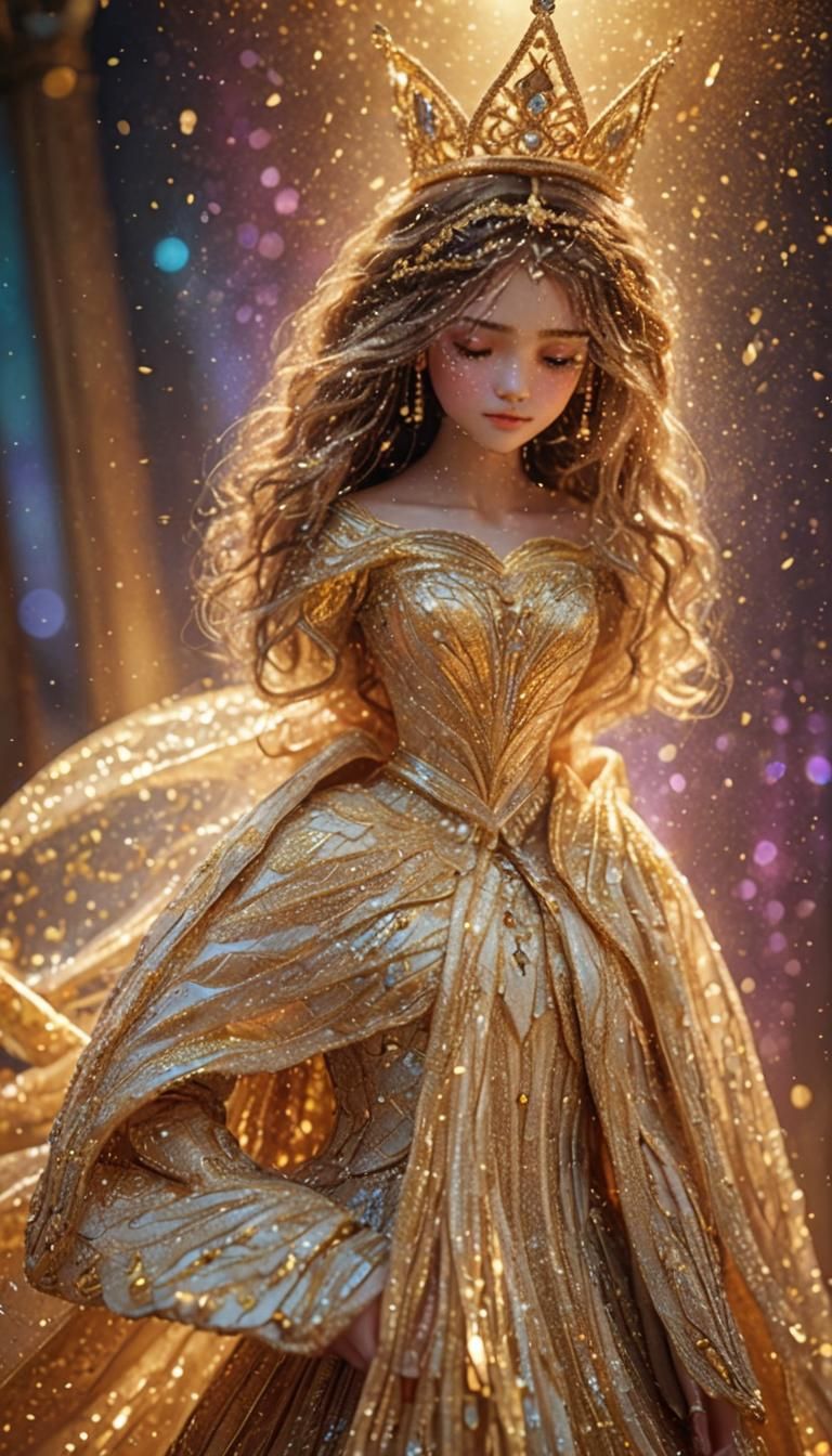 Princess in Glorious Dress: Cinematic 3D Art