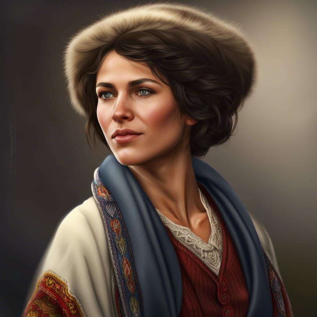 Realistic Portrait of a Beautiful Andorran Woman