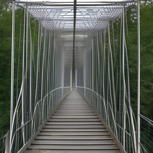 Sinister Horror: Large Steel Lattice Bridge