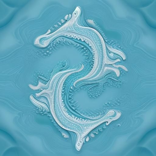 Dolphin Leaps: Abstract Zentangle Vector Art