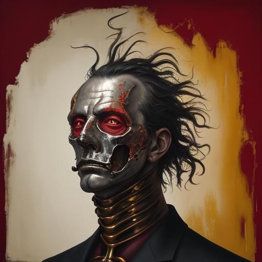 Surreal Headless Man Portrait in Salvador Dali Style