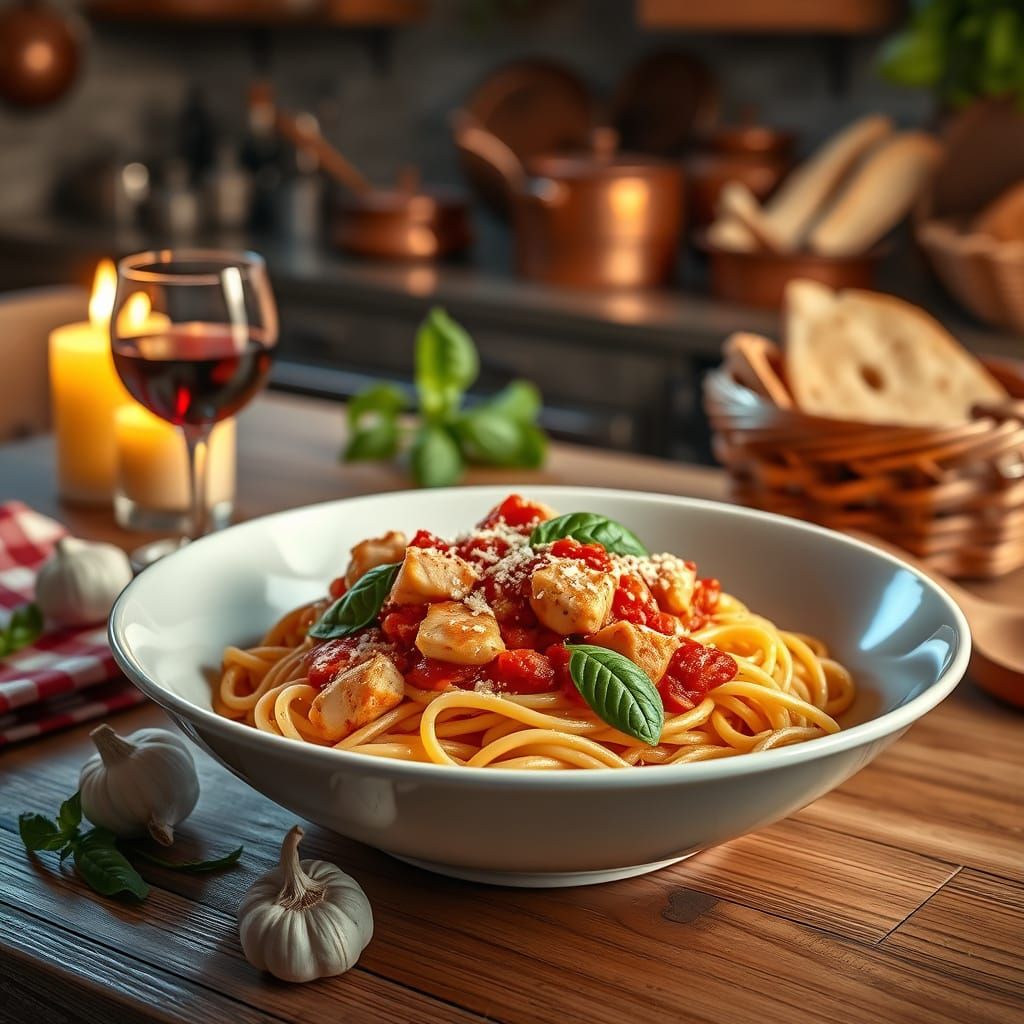 Luxurious Italian Trattoria Pasta Scene