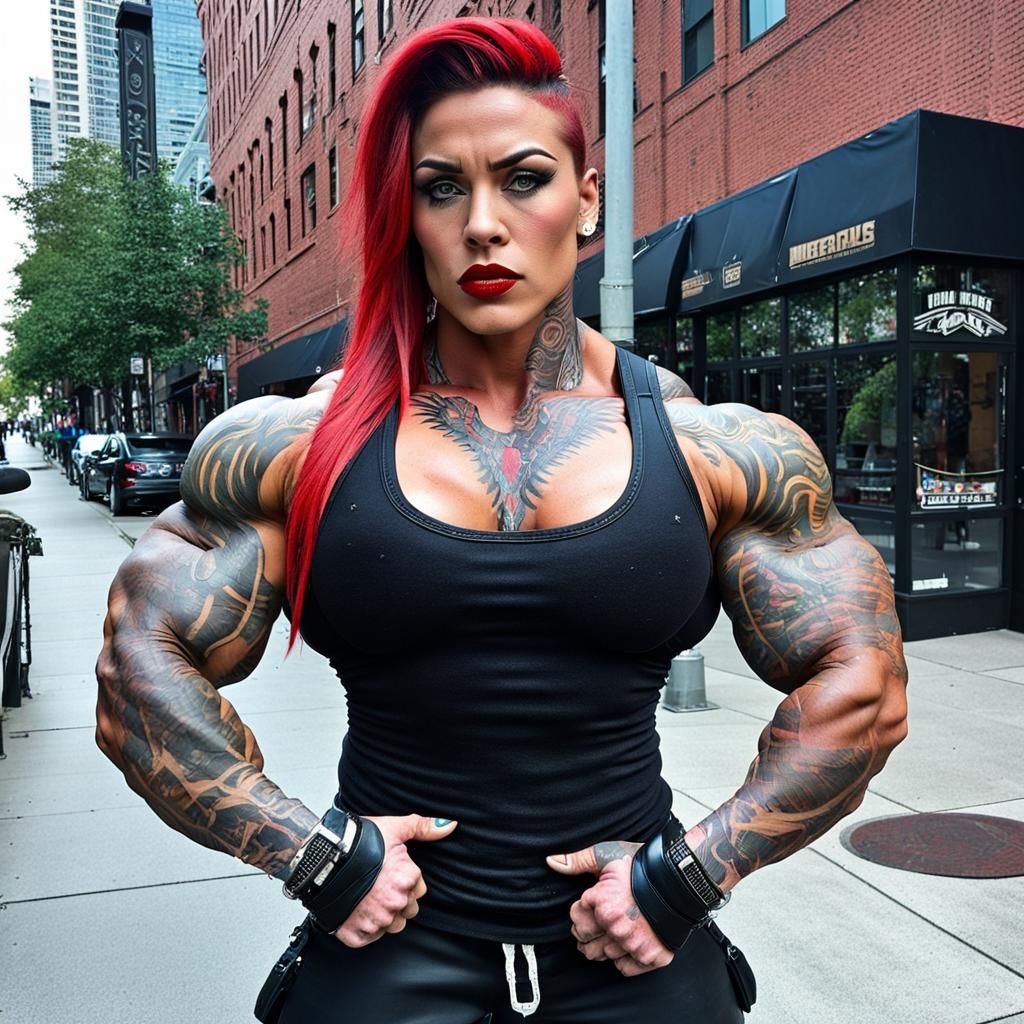 Powerful Chola Portrait with Tattoos and Piercings