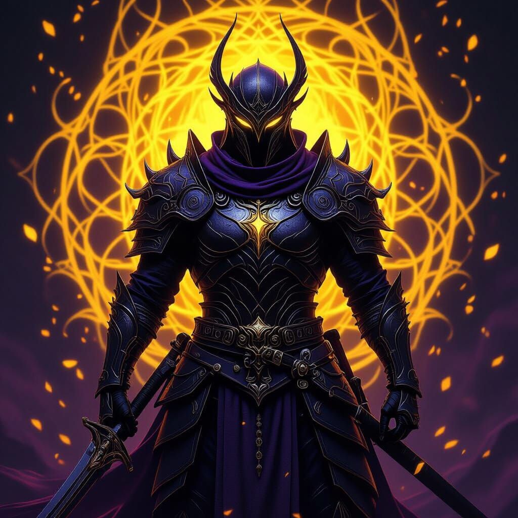 Mystical Warrior in Dark Fantasy Concept Art