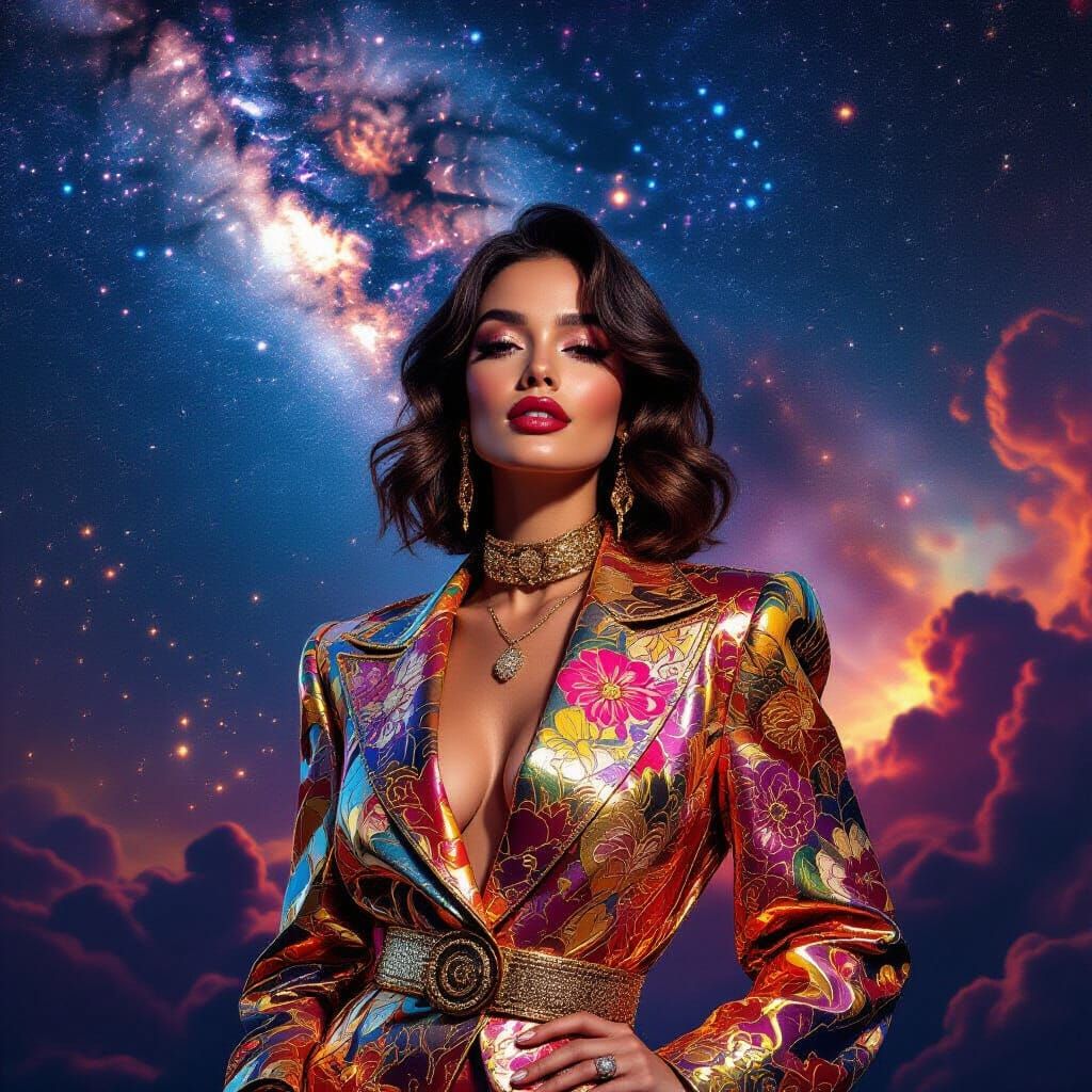 Amabella Sciora in Cosmic Afrofuturism Style