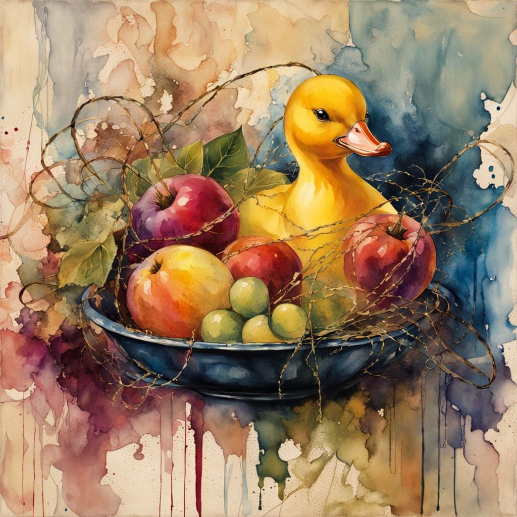 Impasto Oil Painting of Vintage Still Life with Creepy Aesth...