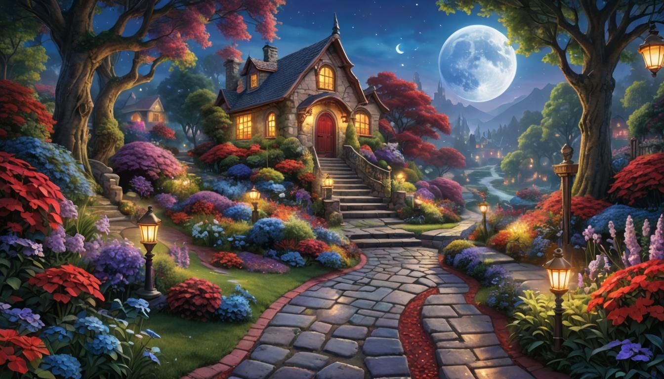 Enchanted Garden Path in 3D Render