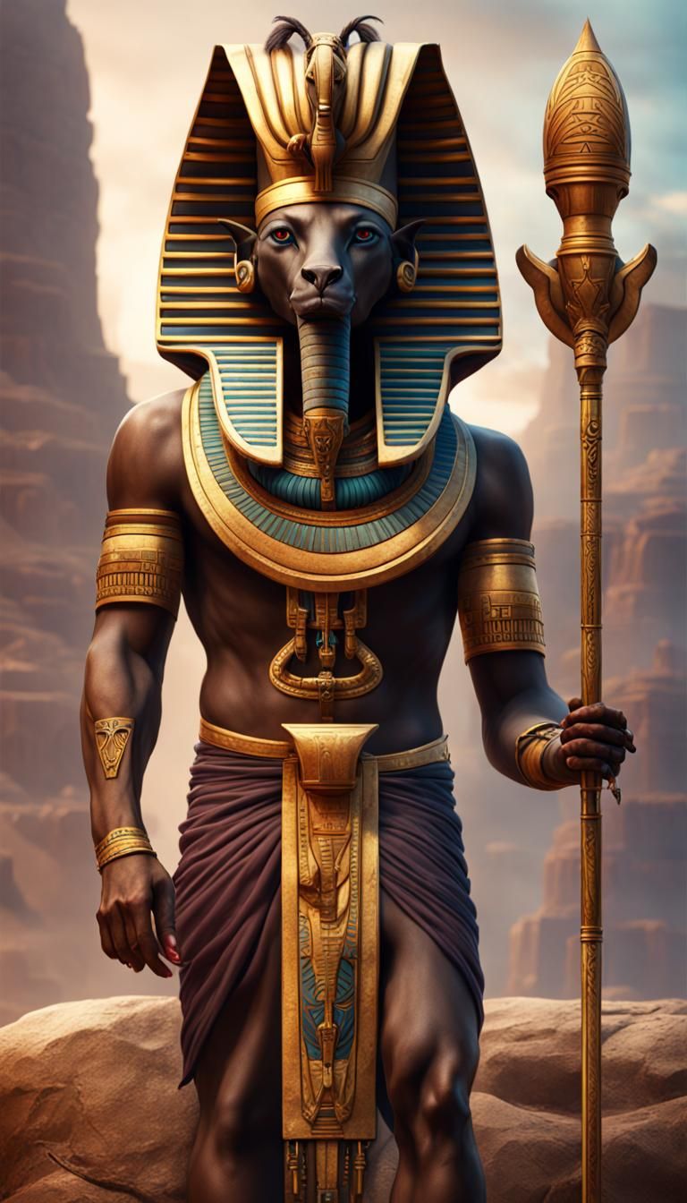 Egyptian God Taweret in Detailed Matte Painting