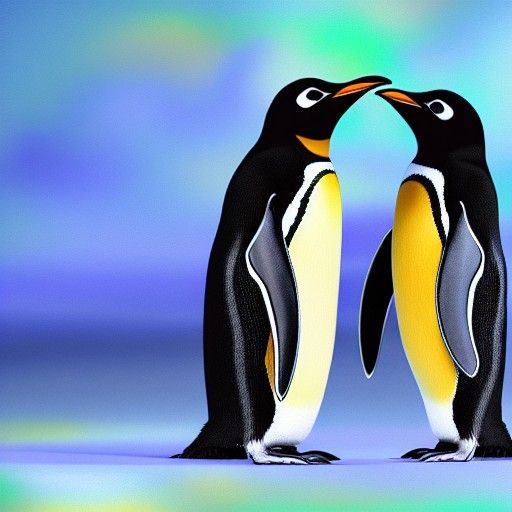 Penguins on Ice: Modern 8k Concept Art