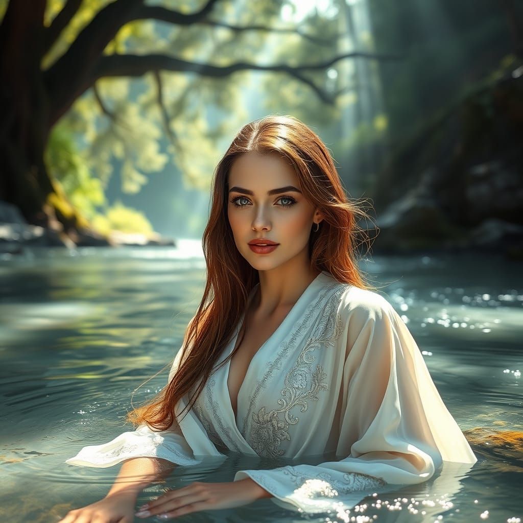 Celestial Nymph Bathes in Morning Light