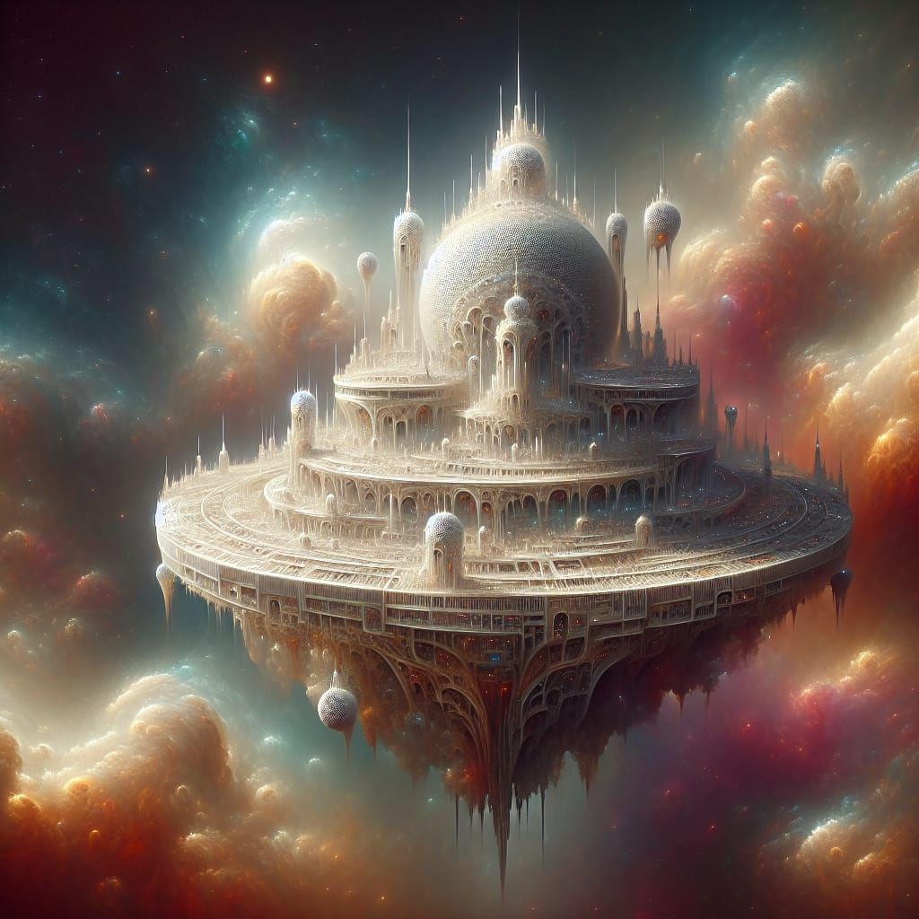Organic Mothership: Pearly White City in Space