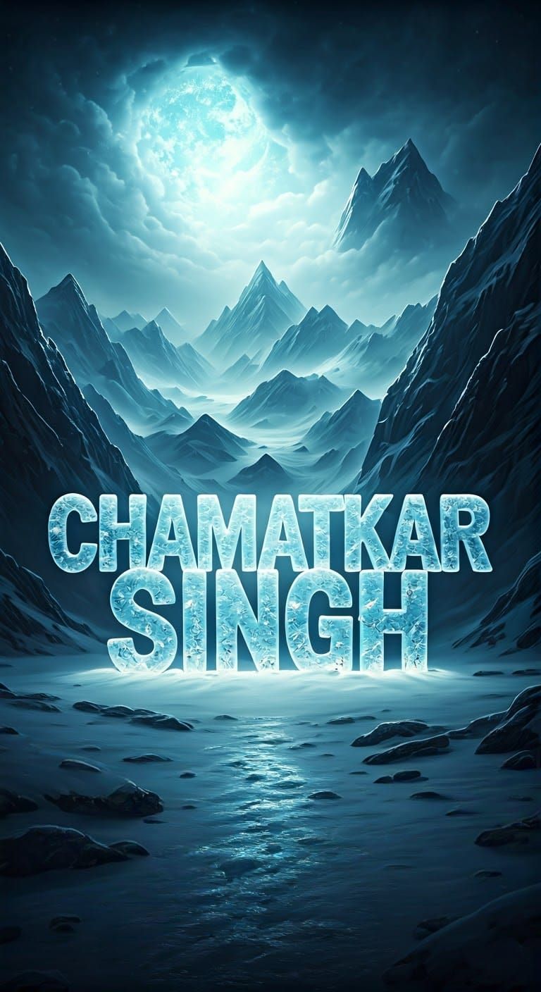 Icy 'CHAMATKAR SINGH' in a Mystical Winter Landscape
