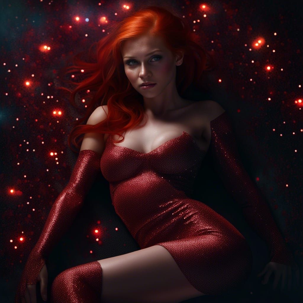Striking Redhead Portrait in Hyperrealistic Style