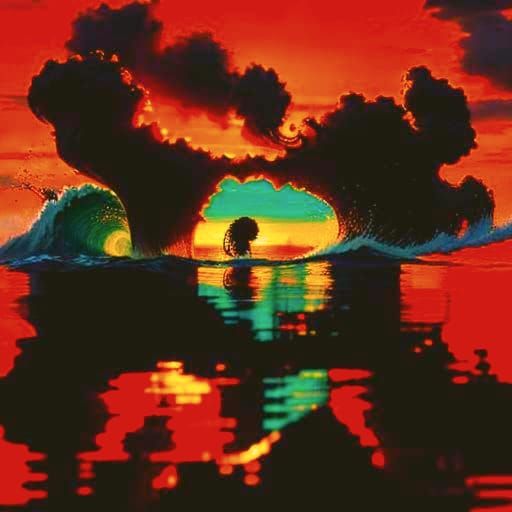 African Amazon Warrior Princess Emerges at Sunrise