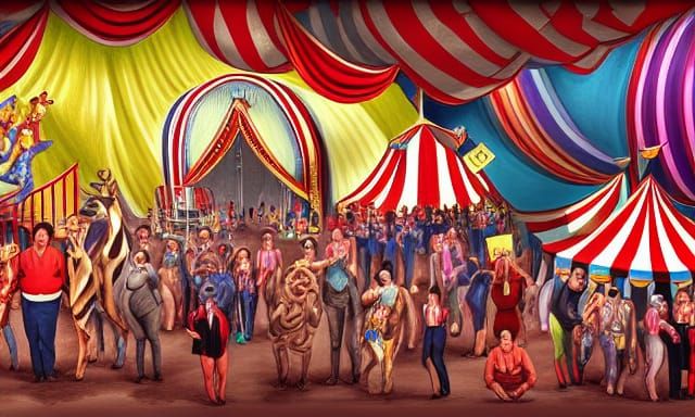 Hyperdetailed Digital Painting: Welcome to the Circus