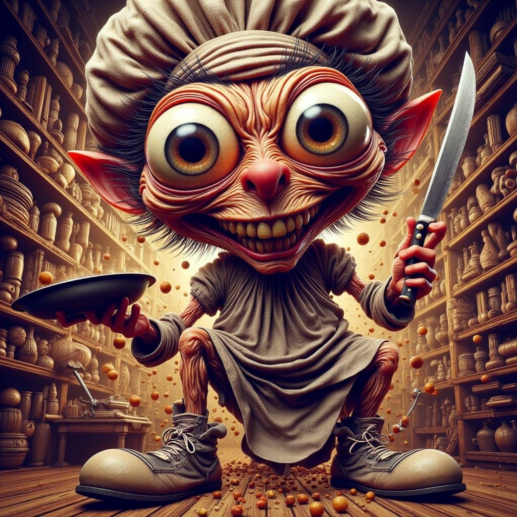 Dynamic Pop Art Mushroom Chef