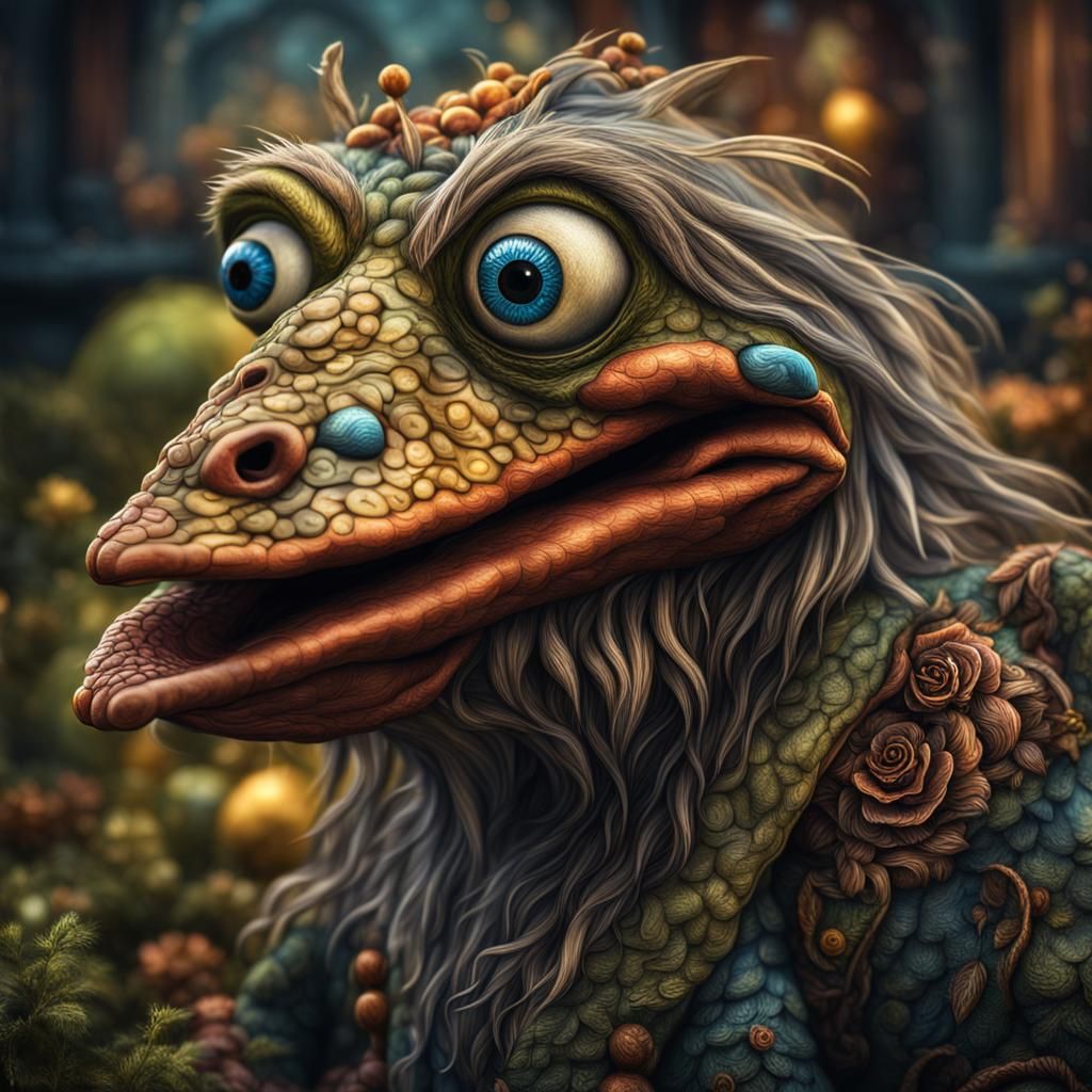 Fantastical Creature in Jim Henson Style, Hyperrealistic