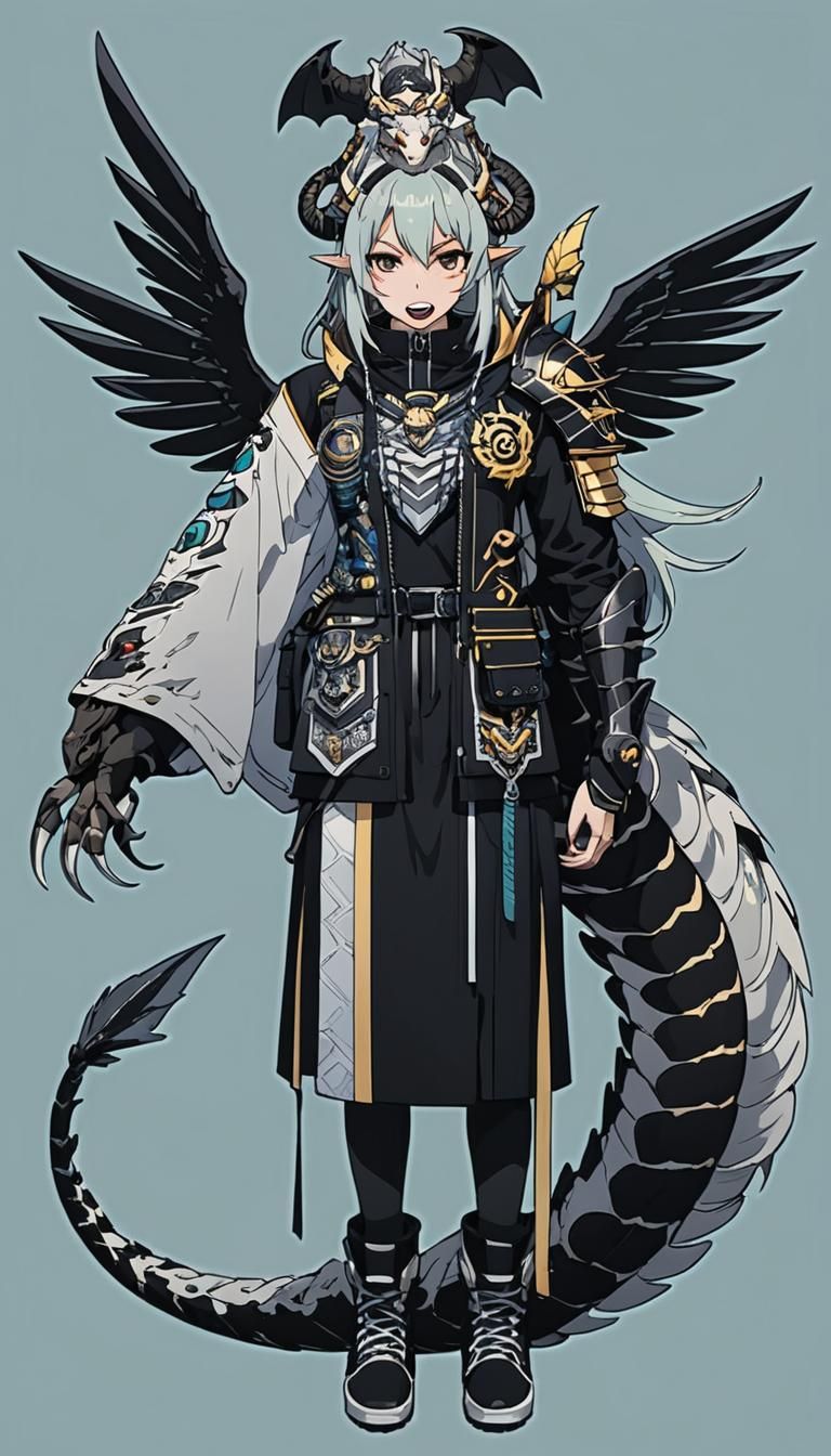 Anime Chimera Girl with Animal Features