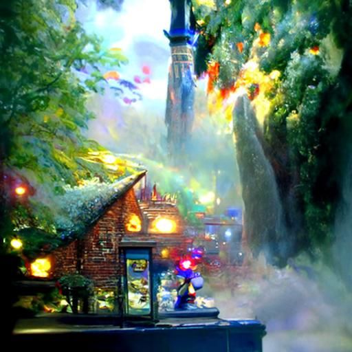 Ethereal Fantasy Sonic in Hyperdetailed Style