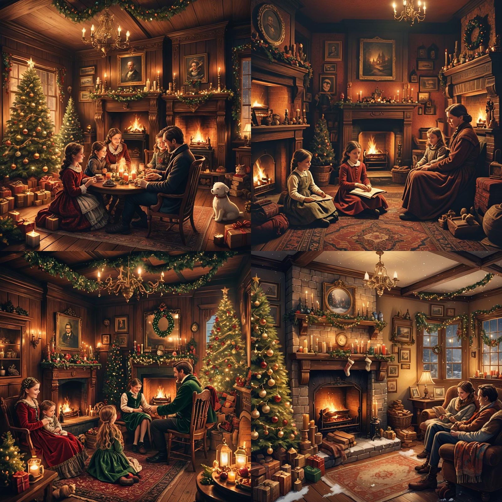 Victorian Family Christmas in Cozy Cottage