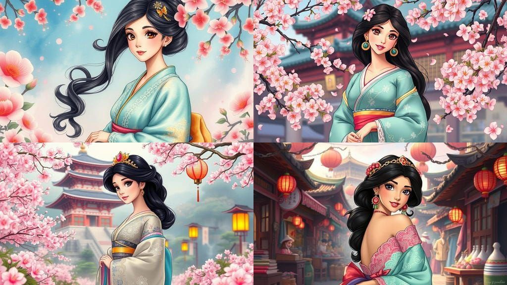 Aladdin: Princess Jasmine as Japanese Princess