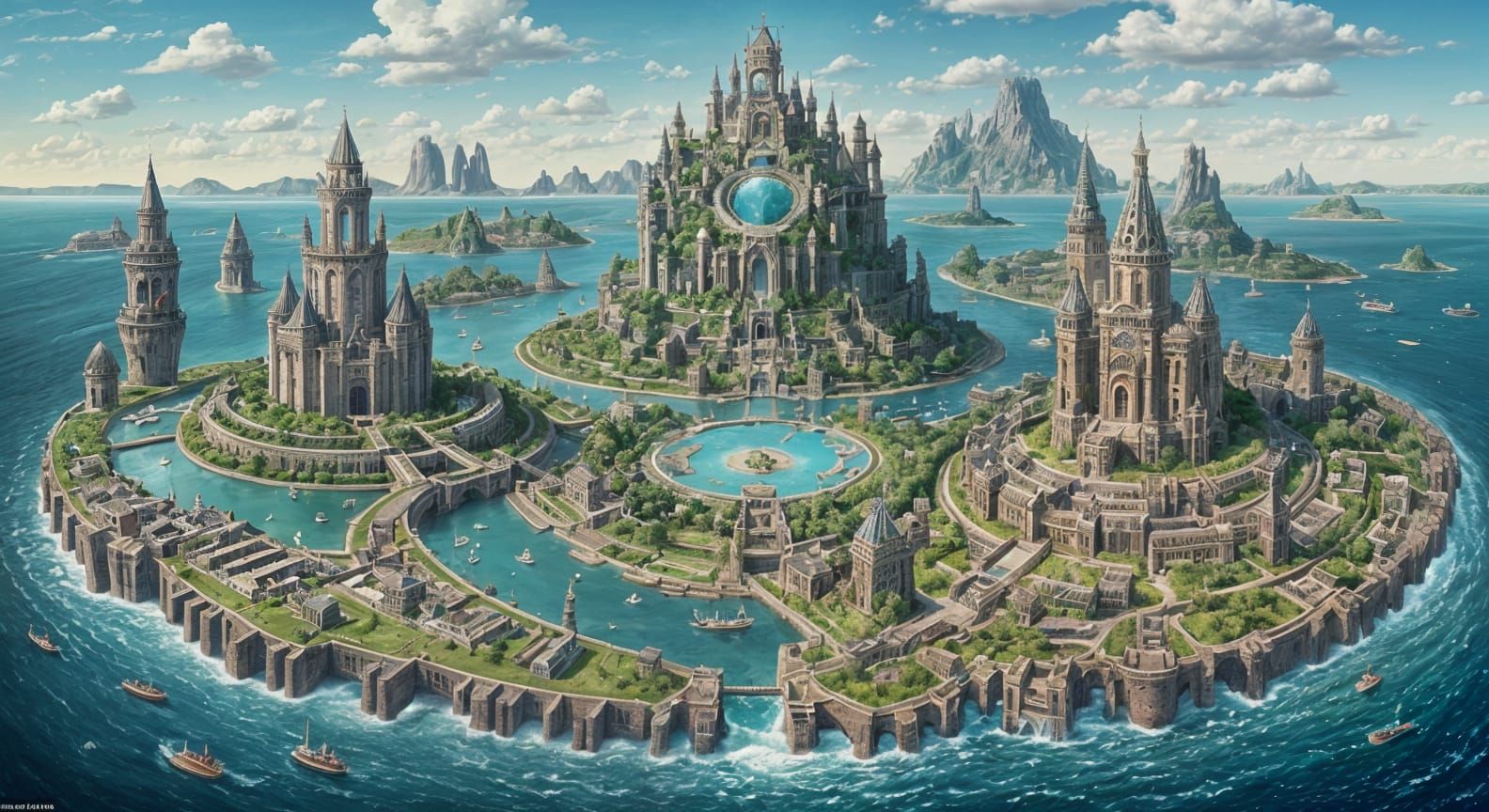 Lost City of Atlantis in Surrealist Splendor