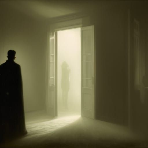 Ominous Silhouette: Expressionistic PTSD Art