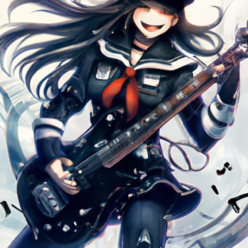 Anime Girl Rocks Heavy Metal in WWI Uniform
