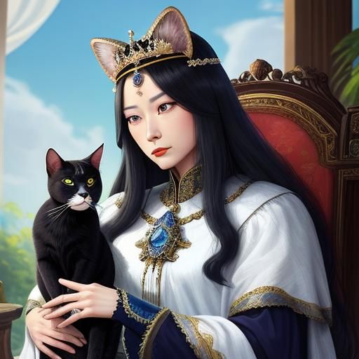 Contemplative AI Cat Reflects on Reincarnation