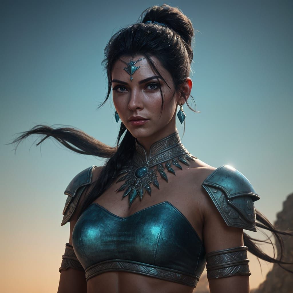 Fierce Post-Apocalyptic Arabian Warrior Princess