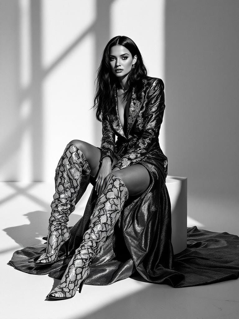 High-Fashion Portrait in Style of Newton and Avedon