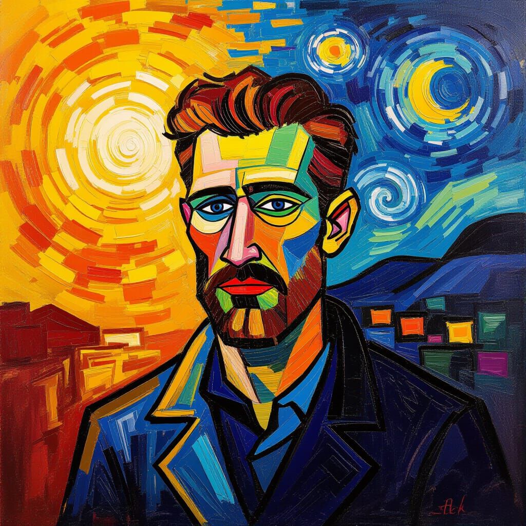 Life's Journey Captured in Vibrant Impasto Oil Painting