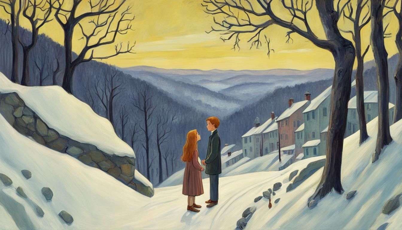 Nancy Drew Kisses a Demon Boy, Expressionist Style