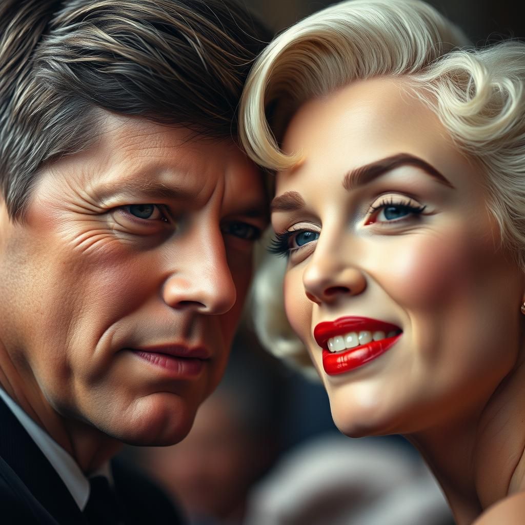 JFK and Marilyn Monroe: Hyperrealistic Portrait