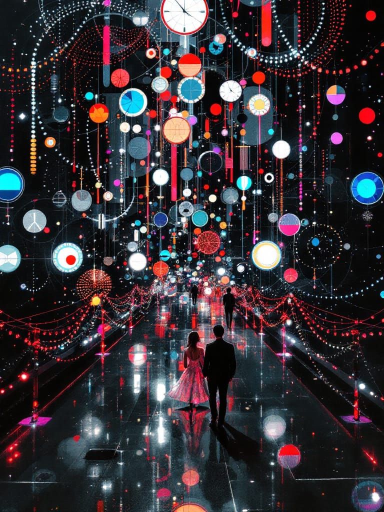 Bohemian Couple in German Expressionism Autochrome Photo