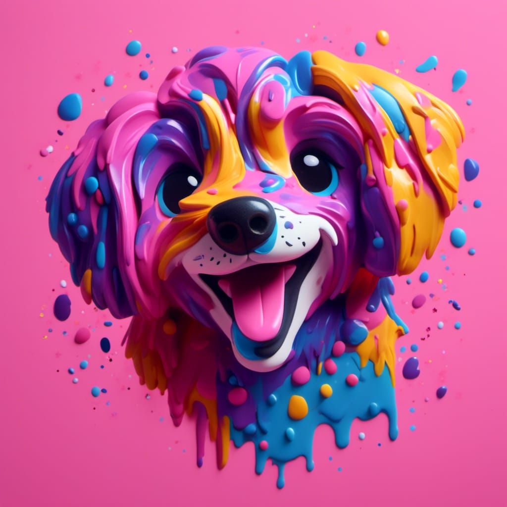 Paw-Fetti Pet Grooming Logo in Graffiti Style