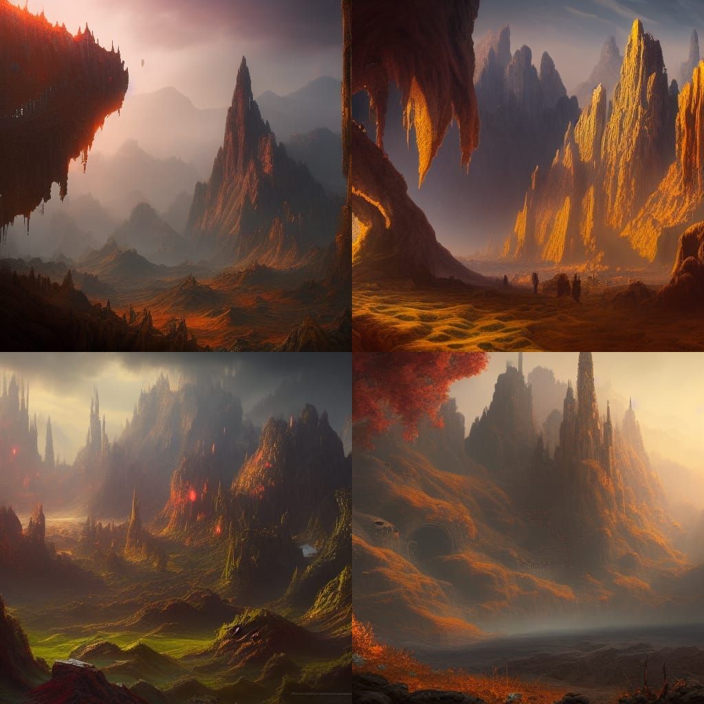 Abstract World of Nothing: Detailed Matte Painting