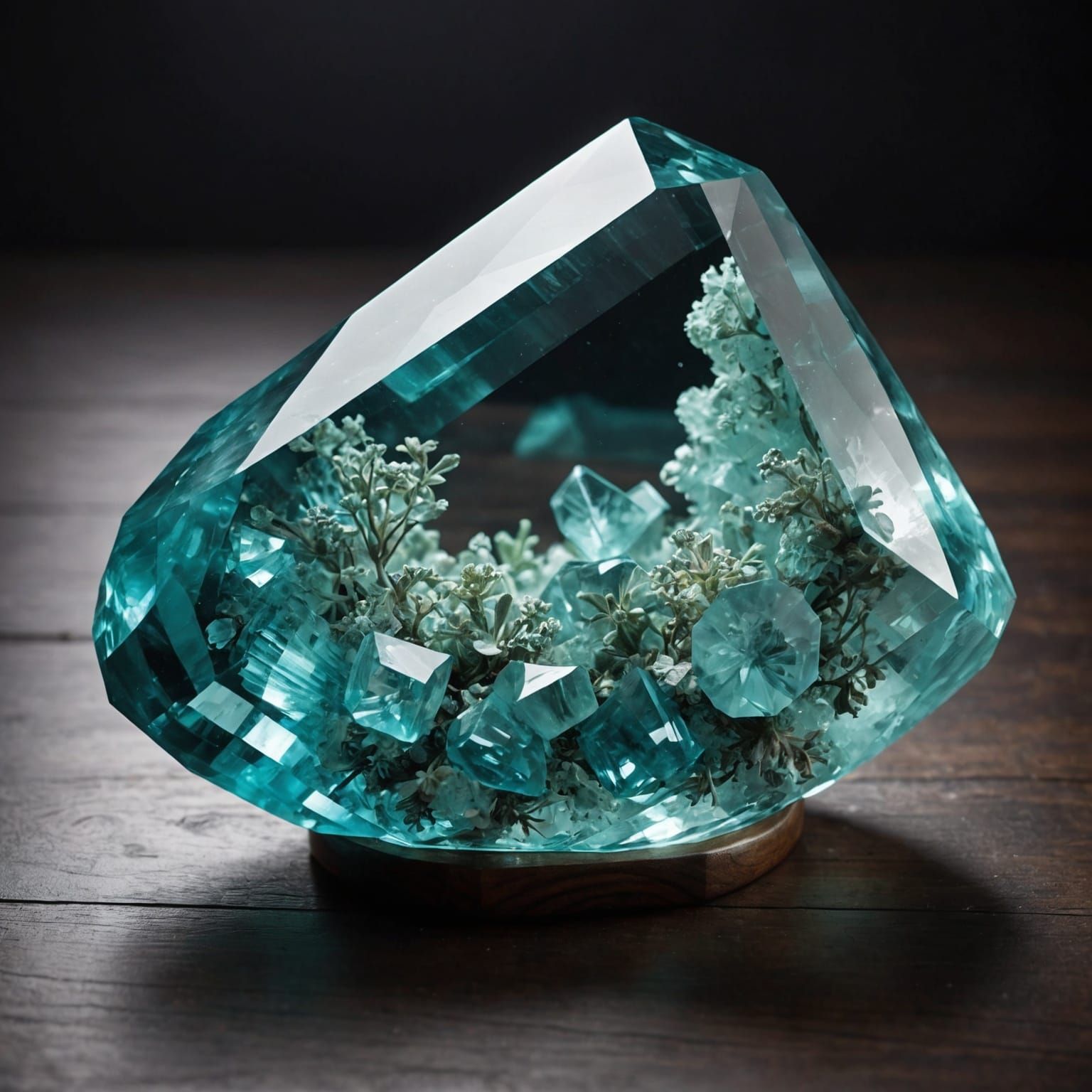 Ethereal Gemstone Radiating Cosmic Glow