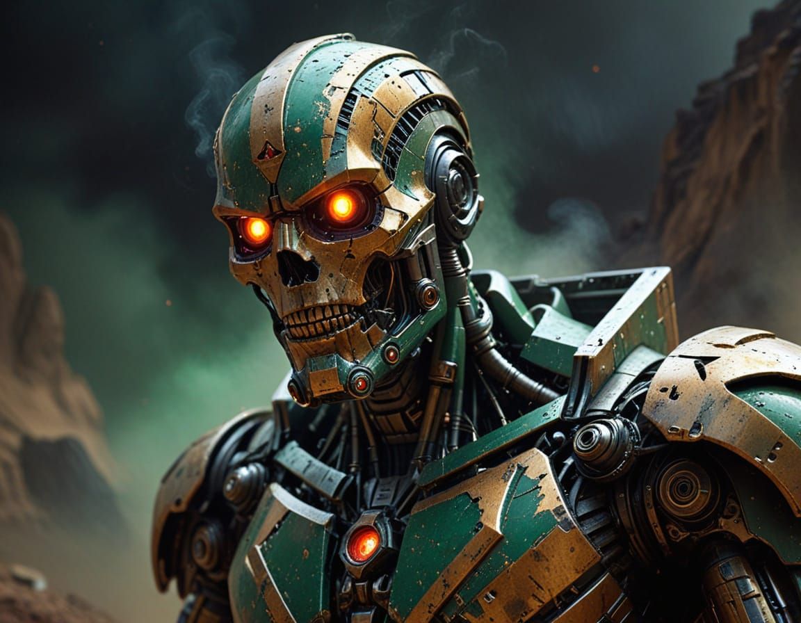 Giant Mecha Robot Emerges From Martian Soil