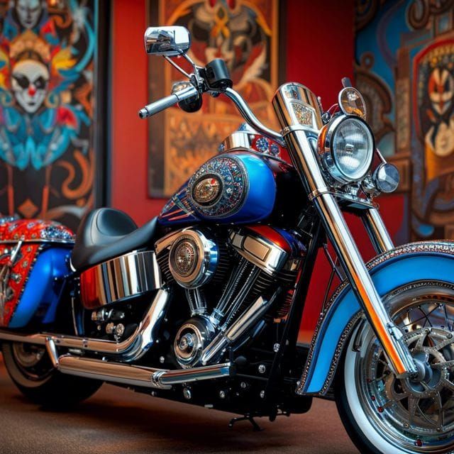 Harley Quinn Motorcycle Art: Biker Culture Celebration