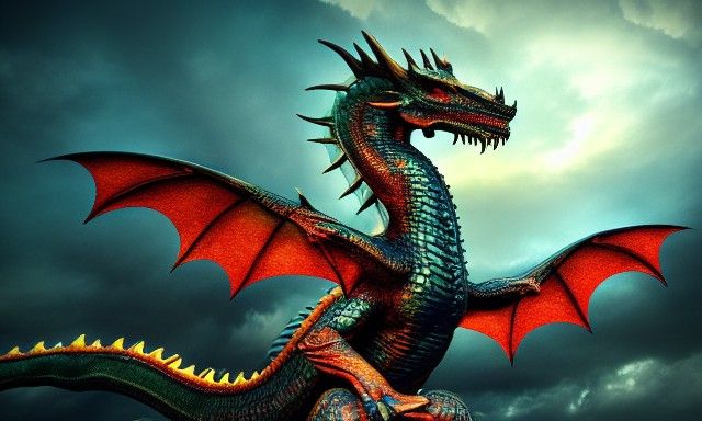 Holographic God of Dragons Astral Illustration