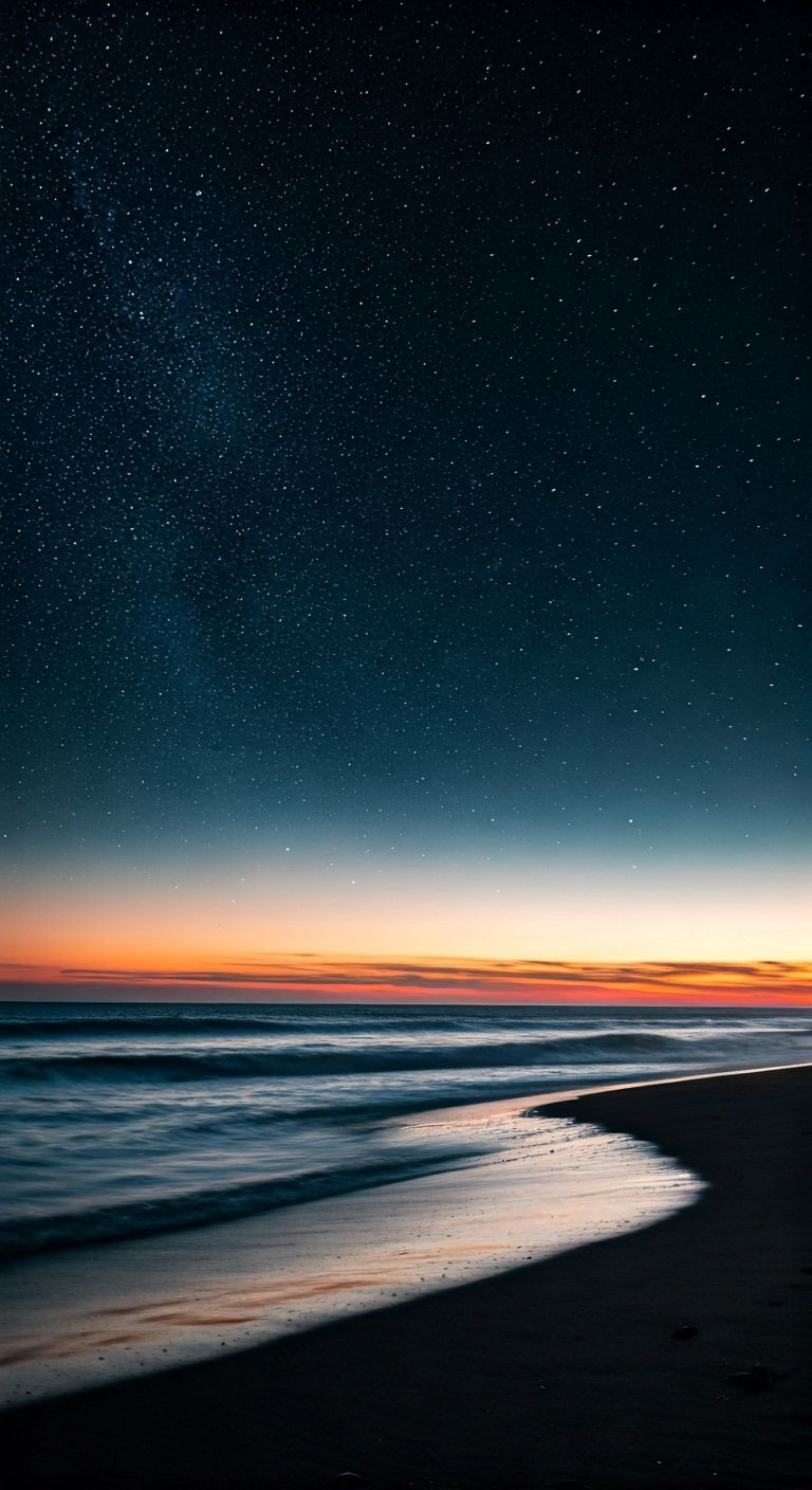 Beach Under a Sky of a Million Twinkling Stars