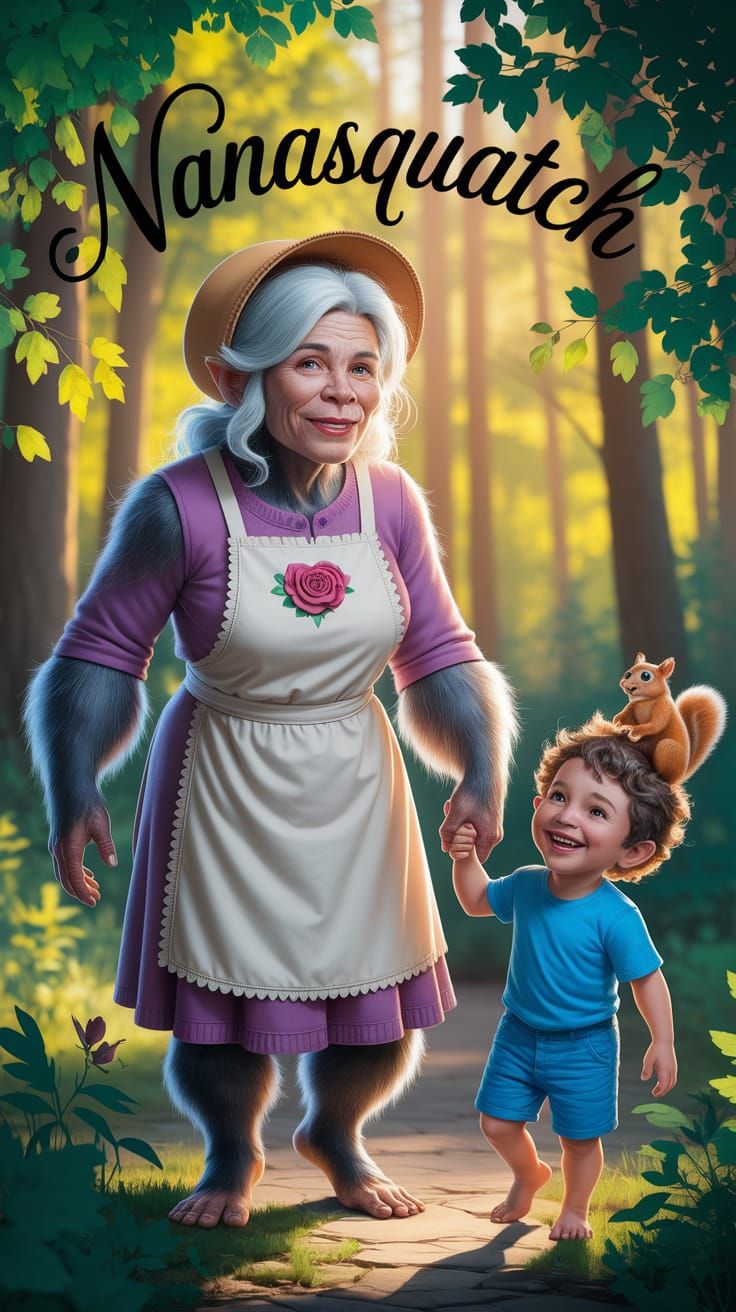 NanaSquatch: A Heartwarming Forest Scene